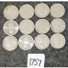 Image 2 : LOT OF 12 - 1941-1968 CDN 25 CENT COINS