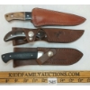 Image 1 : LOT OF 3 - KNIVES W/ LEATHER SHEATHS