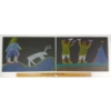 Image 1 : LOT OF 2 - "INUKS W/ BIRDS AT CAMP" & "PET CARIBOU" BY MARY AYAQ ANOWTALIK
