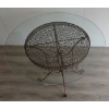 Image 2 : WROUGHT IRON GARDEN TABLE W/ GLASS TOP