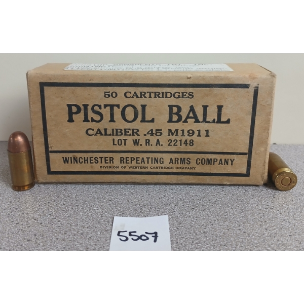 AMMO: 50X W.R.A. .45 - PISTOL BALL