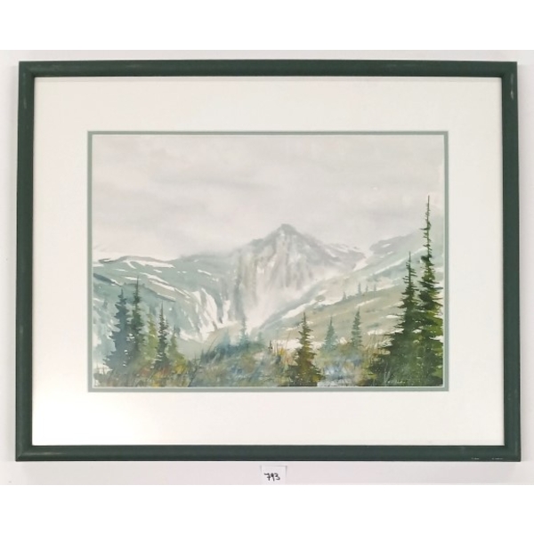 MOUNTAINSCAPE BY ROBERT HAINES (PRS CDN ARTIST) - FRAMED PRINT