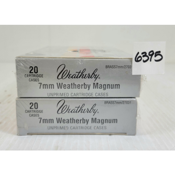 BRASS: 40X WEATHERBY 7MM WBY MAG - UNPRIMED - SEALED