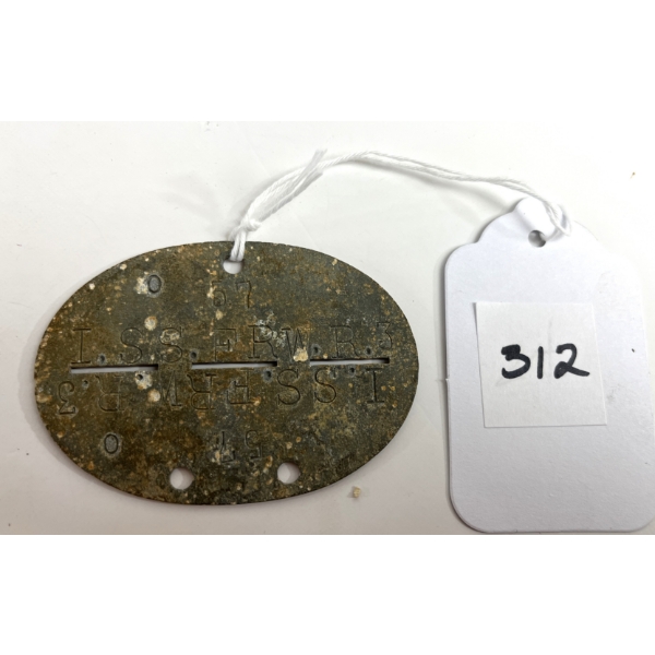 WWII GERMAN DOG TAG - I. SS. FRW. R3