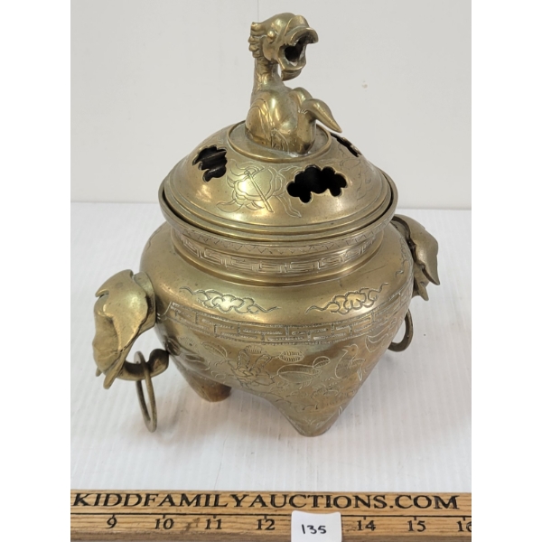 CHINESE BRASS INCENSE BURNER