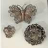 Image 1 : LOT OF 3 - VICTORIAN STERLING SILVER BROOCHES