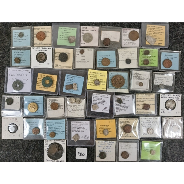 QTY OF ANCIENT WORLD COINS - INCL HAMMERED PCS