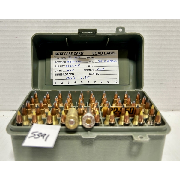 AMMO: 50X .22-250 REM 60GR. - RELOADS 