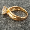 Image 3 : GOLD PLATED SIMULATED DIAMOND RING