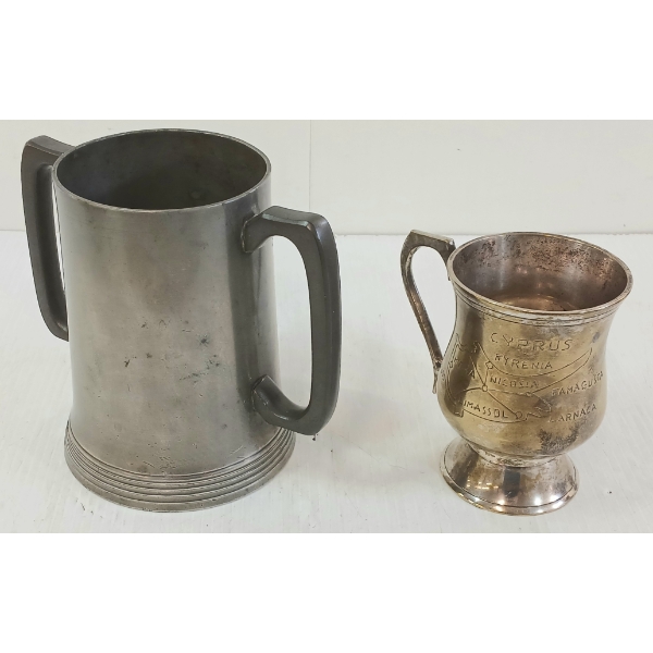 LOT OF 2 - 1886 LONDON RIFLE BRIGADE & 1991 CYPRUS COMMEMORATIVE MUGS