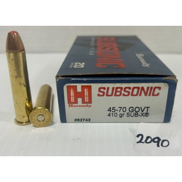 AMMO: 20X HORNADY .45-70 GOVT - 410 GR POLY TIP