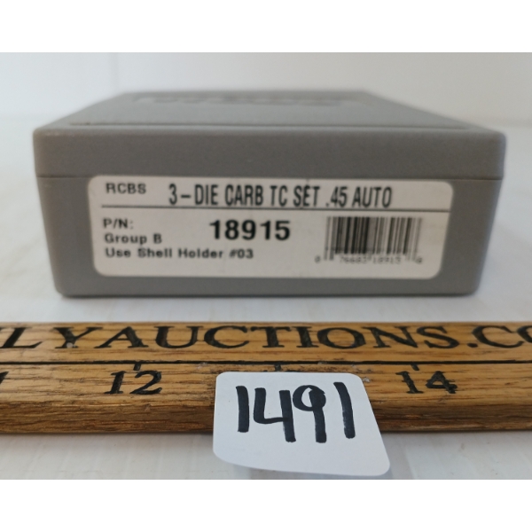 RCBS CARBIDE .45 AUTO 3PC DIE SET