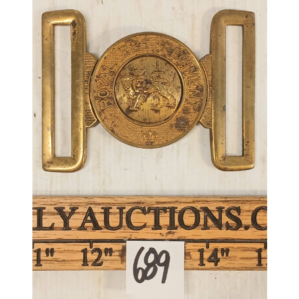 ROYAL 22ND REGIMENT BRASS BELT BUCKLE