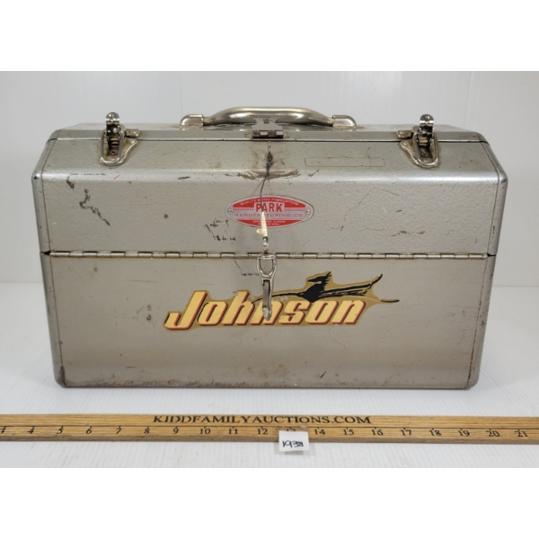 JOB LOT - PARK MFG TACKLE BOX W/ LURES & HOOKS, ETC