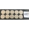 Image 2 : LOT OF 10 - 1957 CDN 10 CENT COINS