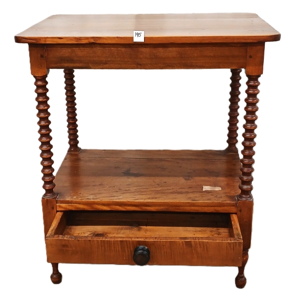 PINE SIDE TABLE W/ BARLEY TWIST LEGS