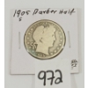 1905 U.S. SILVER BARBER HALF DOLLAR