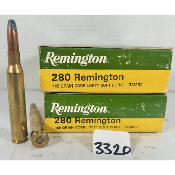 AMMO: 40X REMINGTON .280 REM - 165 GR SP