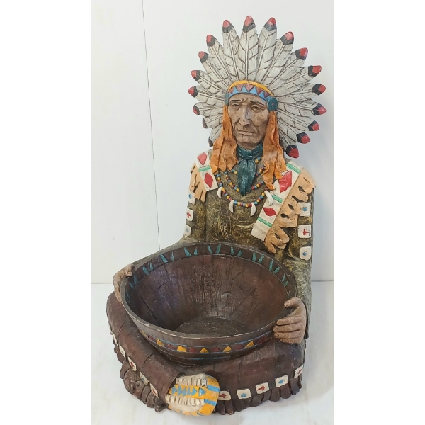 NATIVE CHIEF W/ BOWL