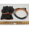 Image 2 : LOT OF 2 - JAMES CULVER LEATHER BELT & PAIR OF CLASSIC LEATHER GLOVES