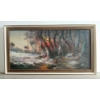 Image 1 : PAIR OF PHEASANTS IN SUNSET - SIGNED - FRAMED OIL ON CANVAS