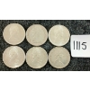 Image 2 : LOT OF 6 - 1968 CDN 25 CENT COINS