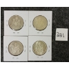 Image 1 : LOT OF 4 - 1960-1993 CDN SILVER 50 CENT PCS