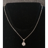 Image 1 : STERLING SILVER MOISSANITE LAB DIAMOND HEART PRONG NECKLACE 