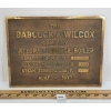 Image 1 : 1937 THE BABCOCK & WILCOX BRONZE BOILER PLATE