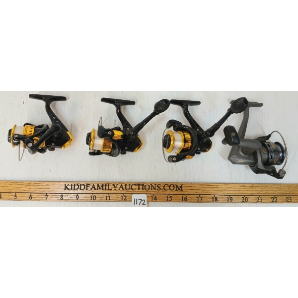LOT OF 4 - DENALI 102G & BERKLEY FISHING REELS