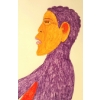 Image 2 : FISH SPIRIT BY PETER PITSEOLAK (1902 - 1973) - FRAMED COLOURED PENCIL ON PAPER