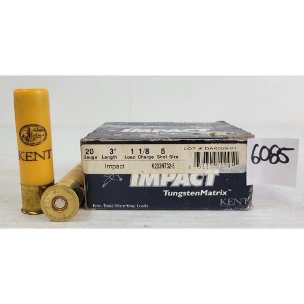 AMMO: 10X KENT IMPACT 20GA - 3IN - #5 SHOT