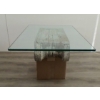 Image 2 : MOULDING TABLE BASE W/ GLASS TOP