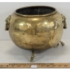 Image 4 : BRASS PLANTER W/ LION HEAD HANDLES