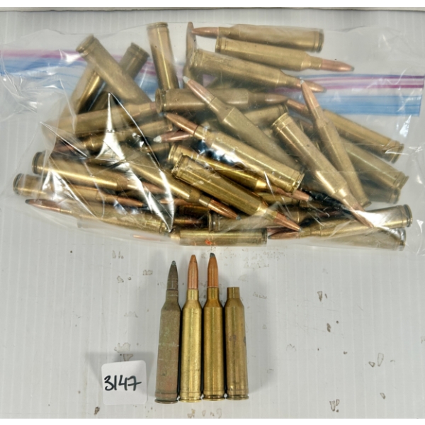AMMO / BRASS: 47X LIVE & 2X BRASS MIXED .264 WIN MAG