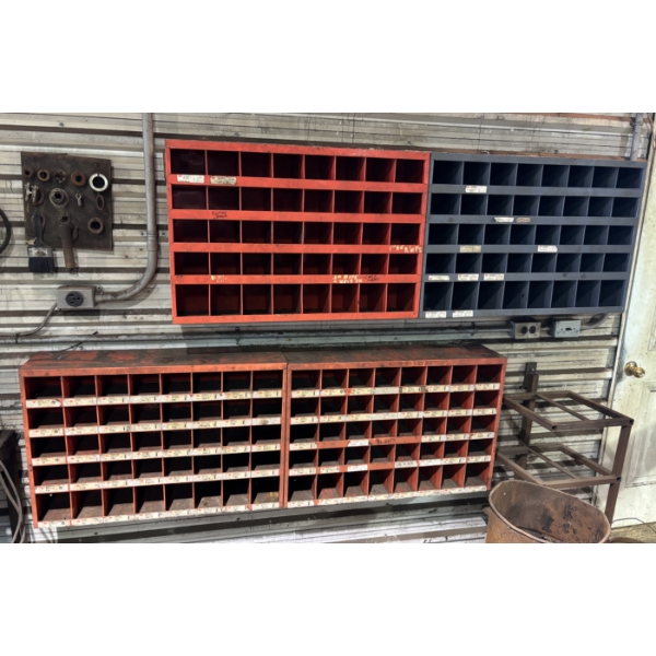 LOT OF 4 - BOLT BINS - EACH UNIT IS 8 X 22 X 34 INCH