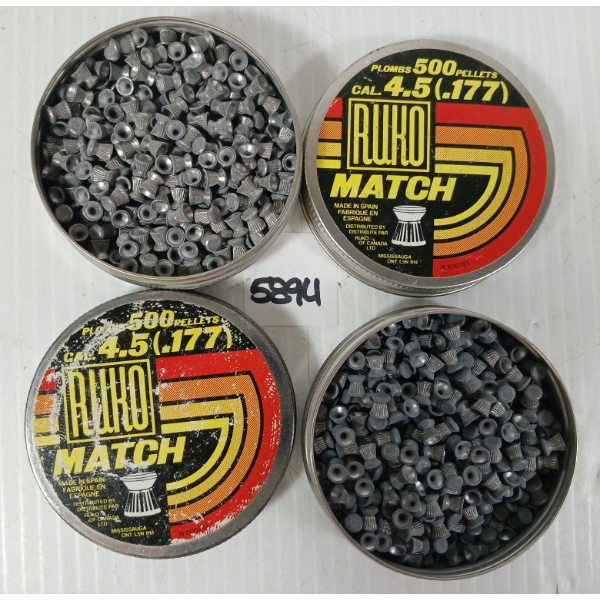 PERCUSSION CAPS: APPROX 1000X RUKO MATCH 4.5 / .177 CAPS