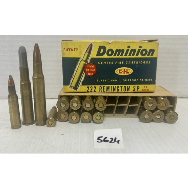 AMMO: 28X MIXED .222 REM, .30-06 SPRG, .30-40KRAG