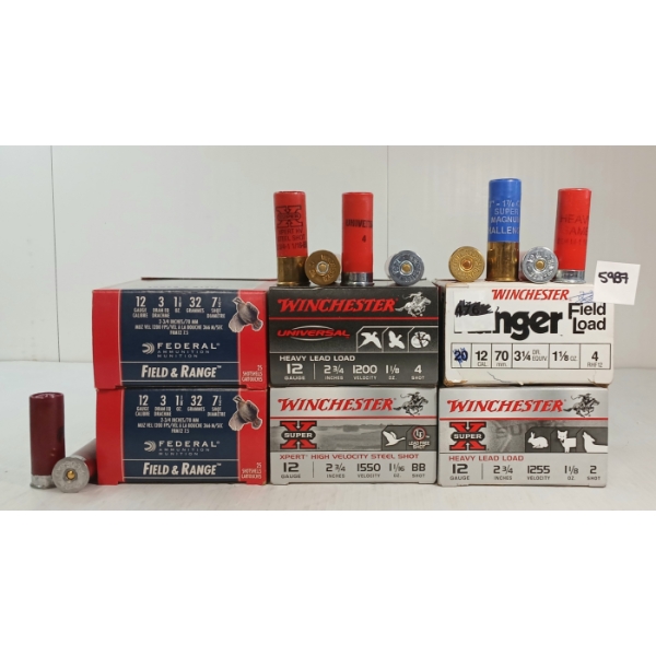 AMMO: 145X FEDERAL & WINCHESTER 12GA - 2 3/4IN - #4, 7 1/2, & BB 
