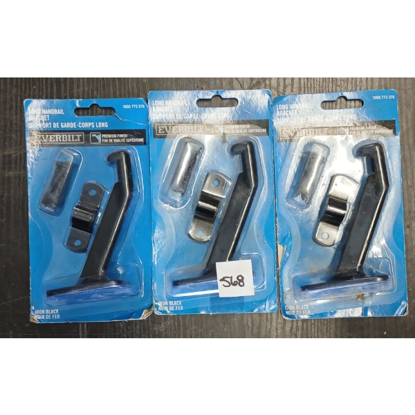 LOT OF 3 - EVERBILT LONG HANDRAIL BRACKETS