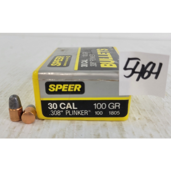 BULLETS: 100X SPEER .30CAL - 100GR