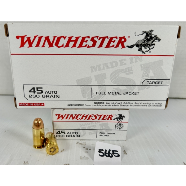 AMMO: 100X WINCHESTER .45 ACP - 230 GR FMJ