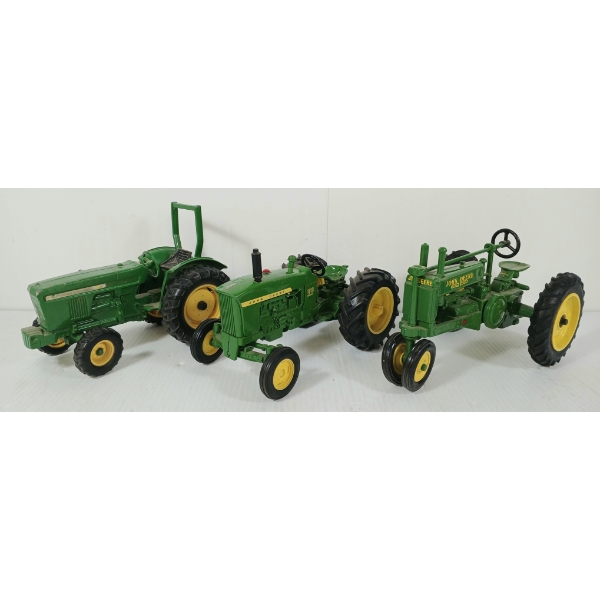 LOT OF 3 - ERTL DIECAST JOHN DEERE GENERAL PURPOSE & 1010 SPECIAL TRACTOR MODELS