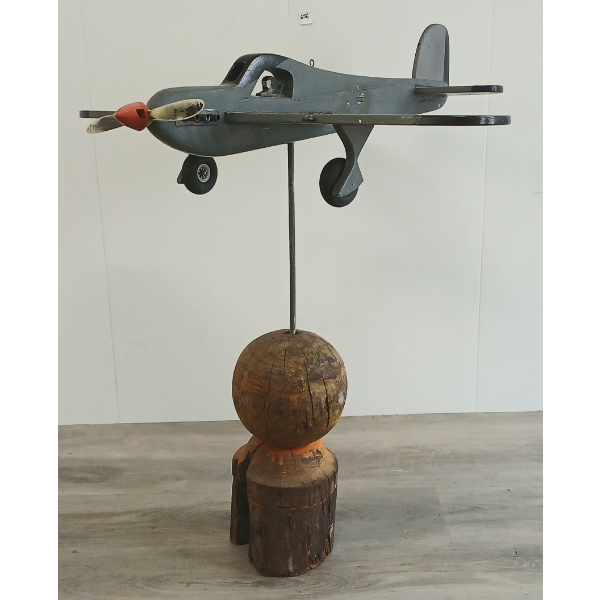 1950'S WWII ERA GERMAN FIGHTER PLANE FOLK ART