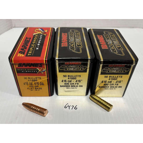 BULLETS: APPROX 140 X BARNES .416 CAL