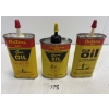 Image 1 : LOT OF 3 - OUTERS 3 OZ COLLECTIBLE OILER TINS - SOME CONTENTS