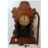 Image 3 : 1896 E. INGRAHAM "TOPAZ" GINGERBREAD 8 DAY CALENDAR OAK SHELF CLOCK