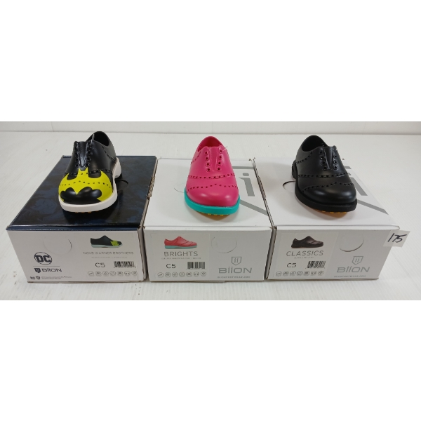 LOT OF 3 - BIION SHOES - FT THE BRIGHTS, THE CLASSICS & DC STYLES