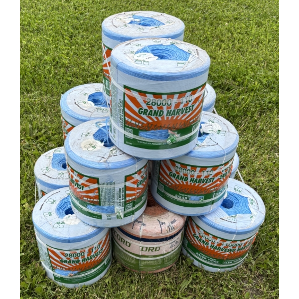 LOT OF 6 BALES - 28000 FT ROUND BALE TWINE