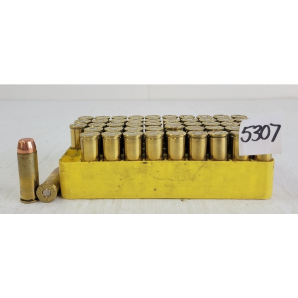 AMMO: 50X MIXED .45COLT - RELOADS IN CASE